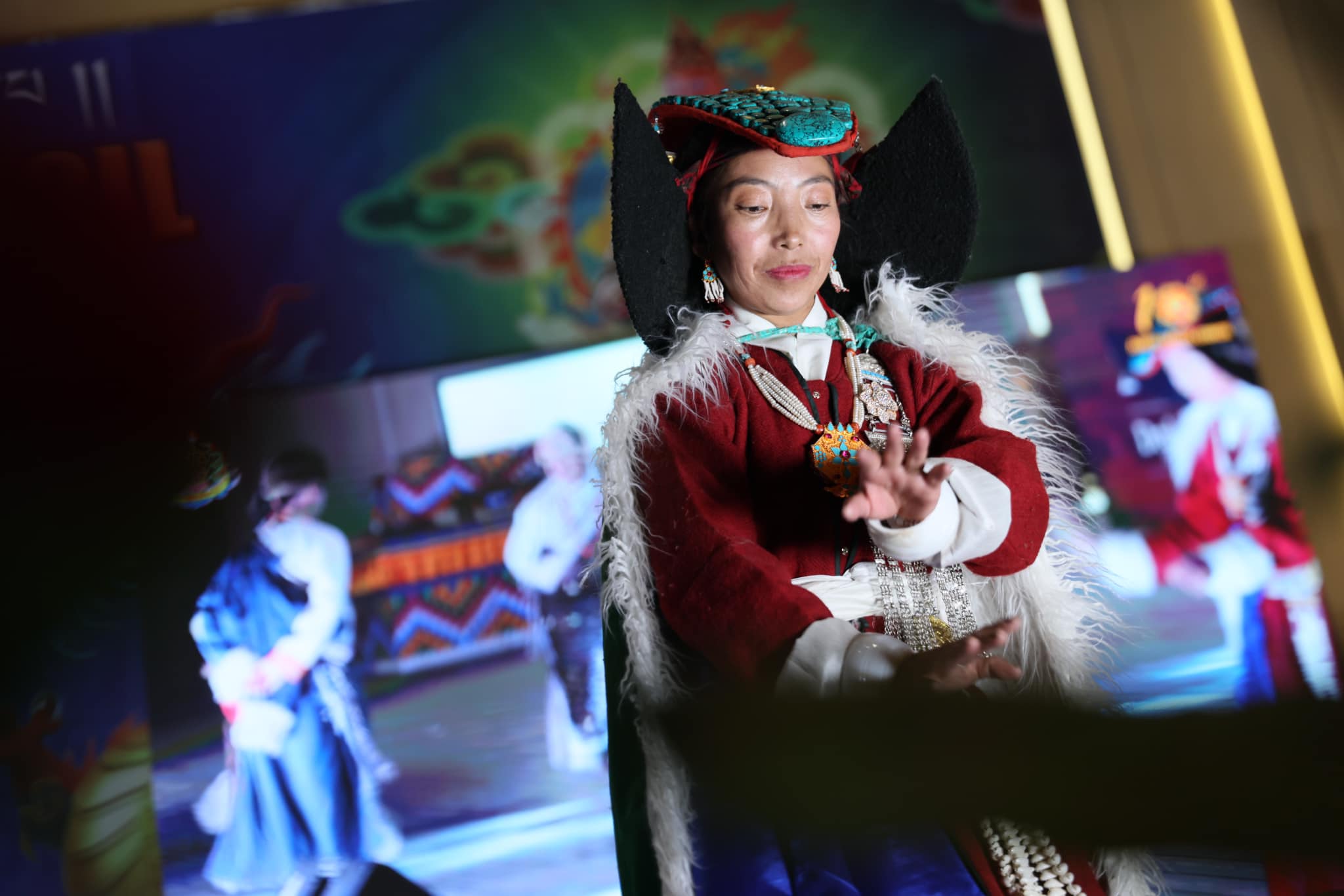Cultural dance being presented at the evening cultural programme of Day one of the 10th Annual Drukpa Council ADC